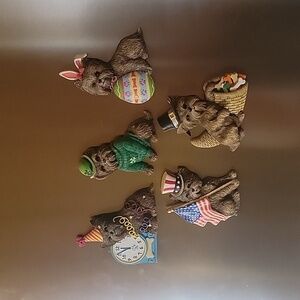 Holiday Yorkie Magnets